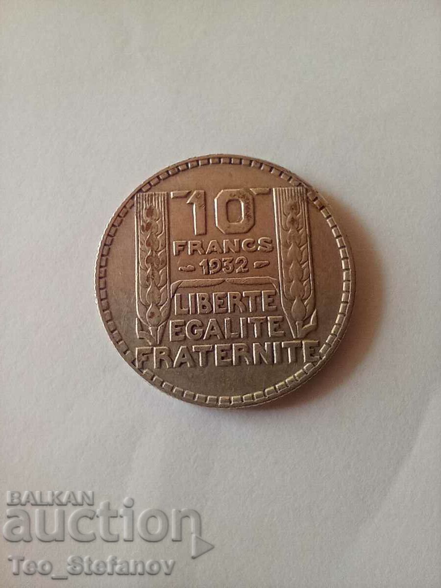 10 Franci 1932 Franta Argint