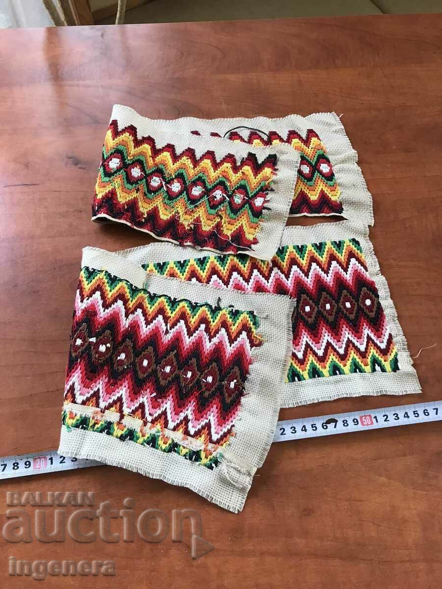 TISHLEIFER SQUARE EMBROIDERED HAND SEWED ETHNIC FOLKLORE-2 BR. - 5 TISHLEIFER SQUARE EMBROIDERED HAND SEWED ETHNIC FOLKLORE-2 BR. - 5