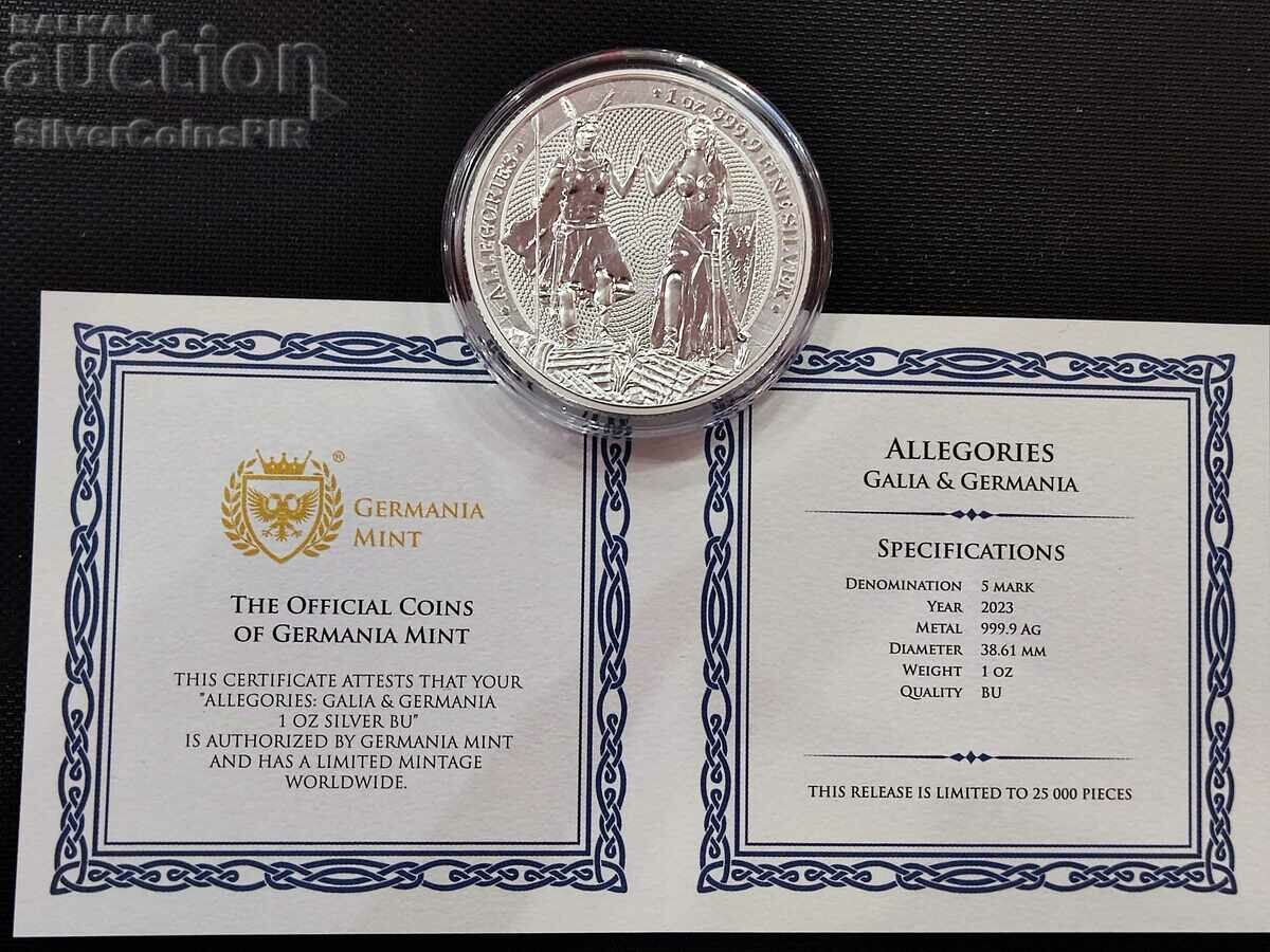 1 Oz Silver 5 Mark Γερμανία και Γαλατία 2023