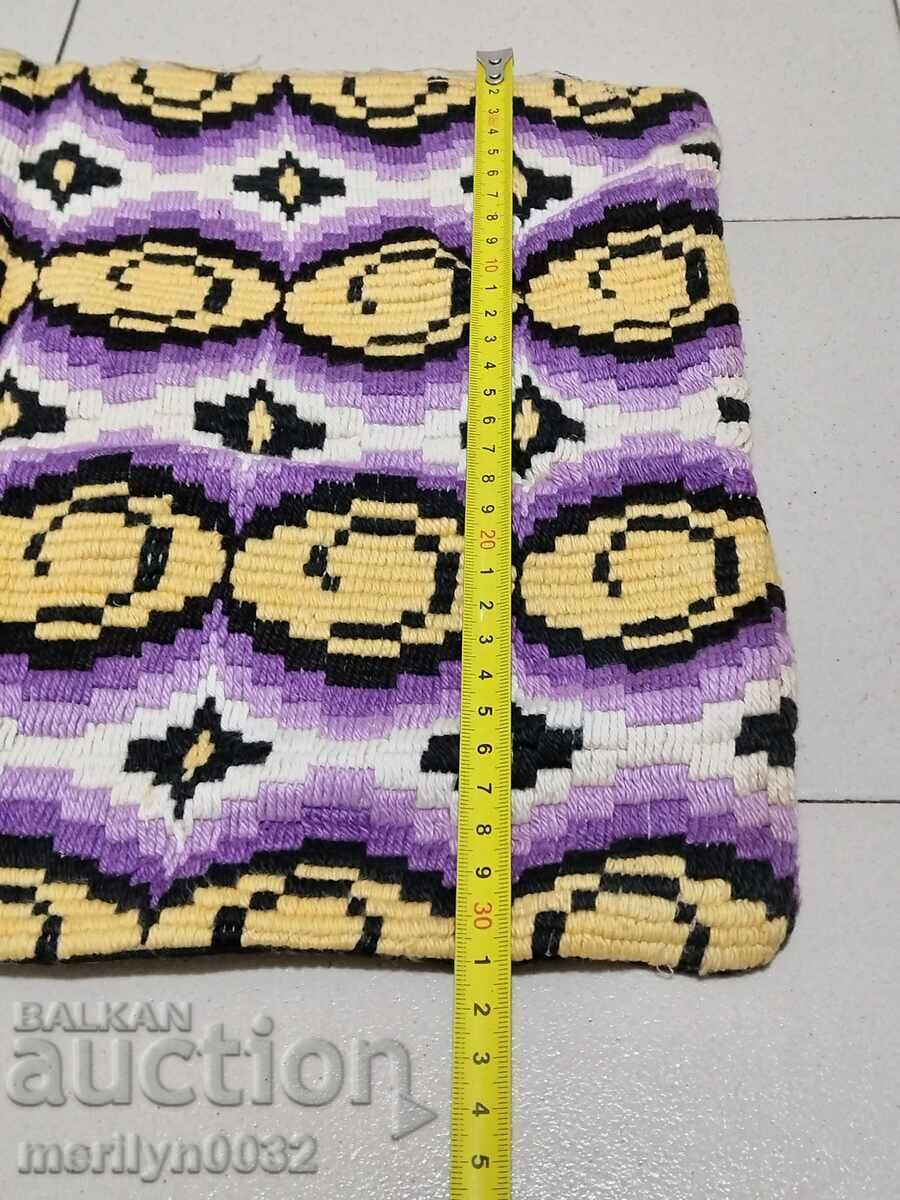Auction  Vintage handwoven patterned minder cushion cover