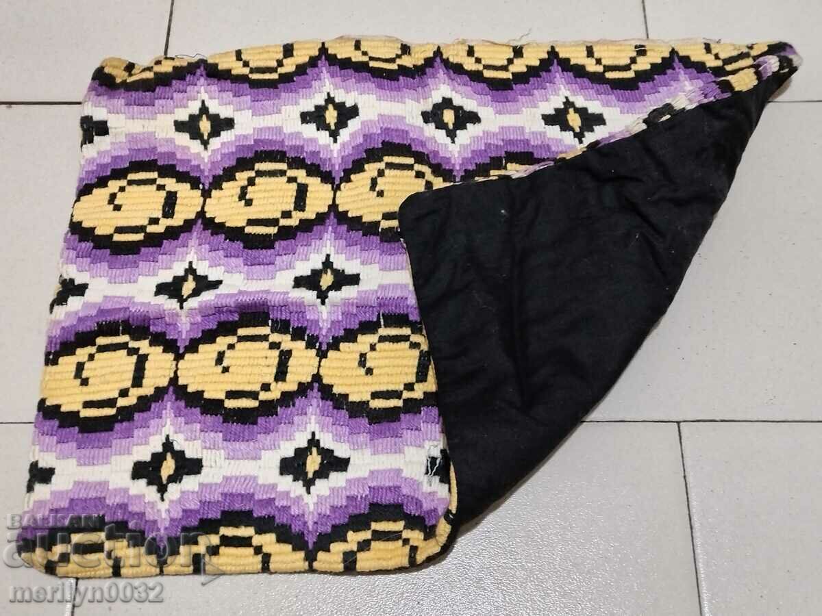 Delivery of Vintage handwoven patterned minder cushion cover