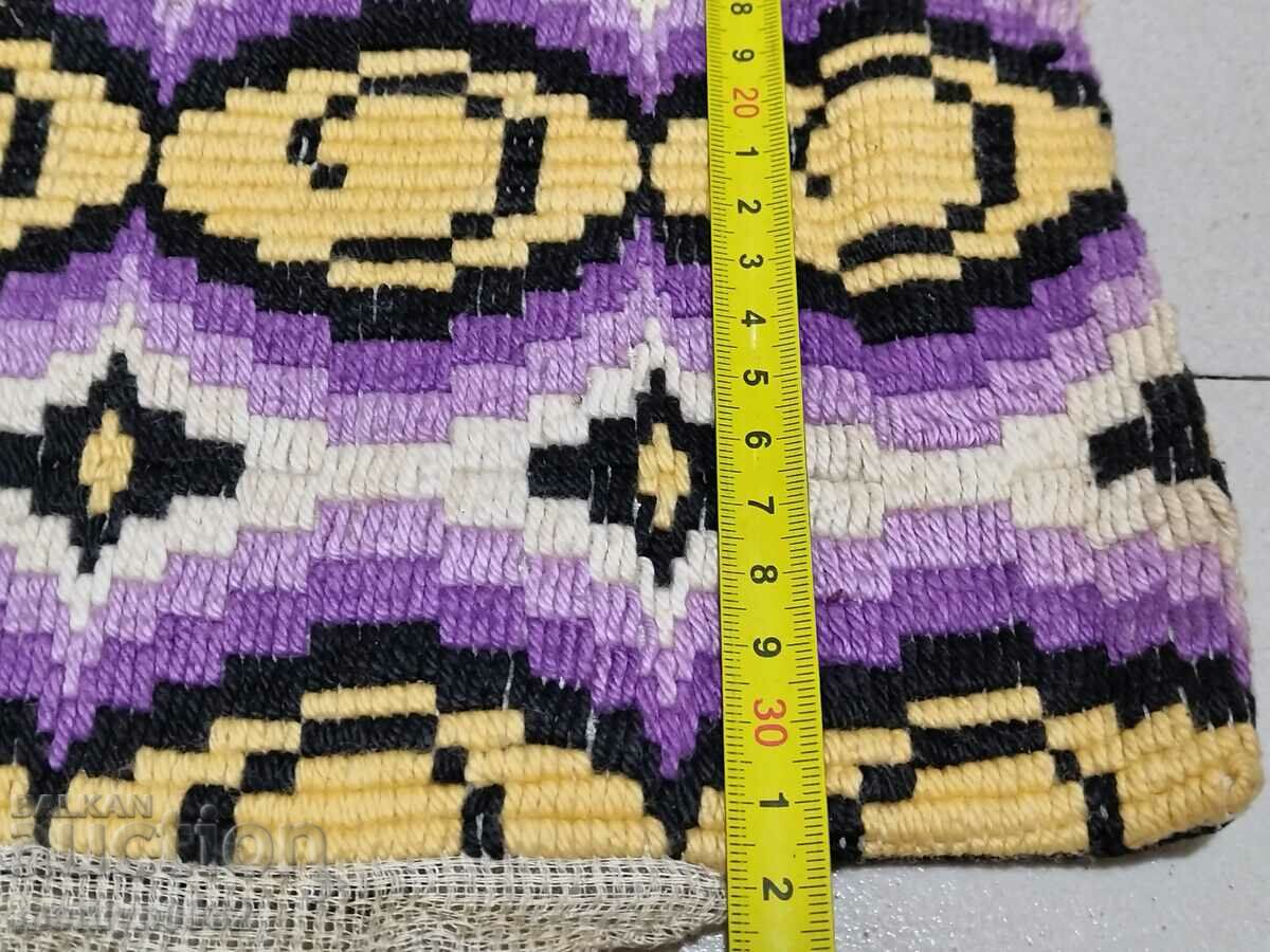 Auction  Vintage handwoven patterned minder cushion cover