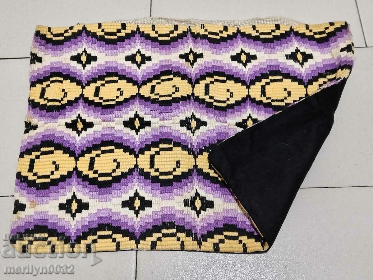 Delivery of Vintage handwoven patterned minder cushion cover