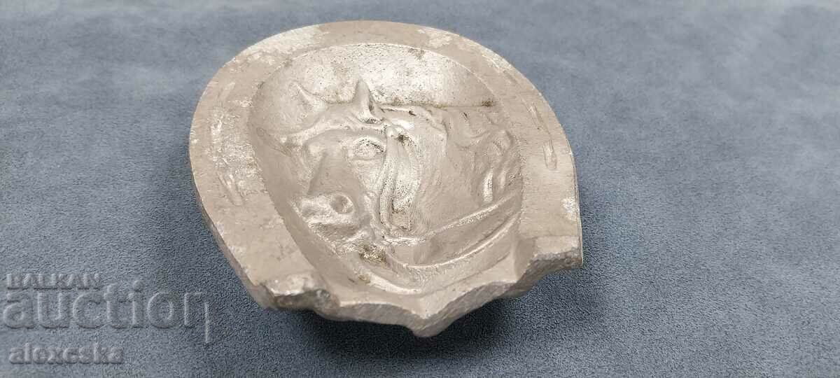 Auction Metal ashtray - "Horseshoe" Auction Metal ashtray - "Horseshoe"