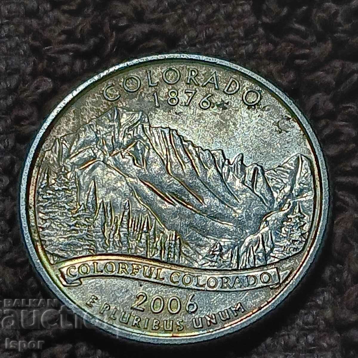 100/ USA state of Colorado 25c 2006