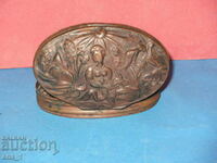 Renaissance small copper box with ornaments