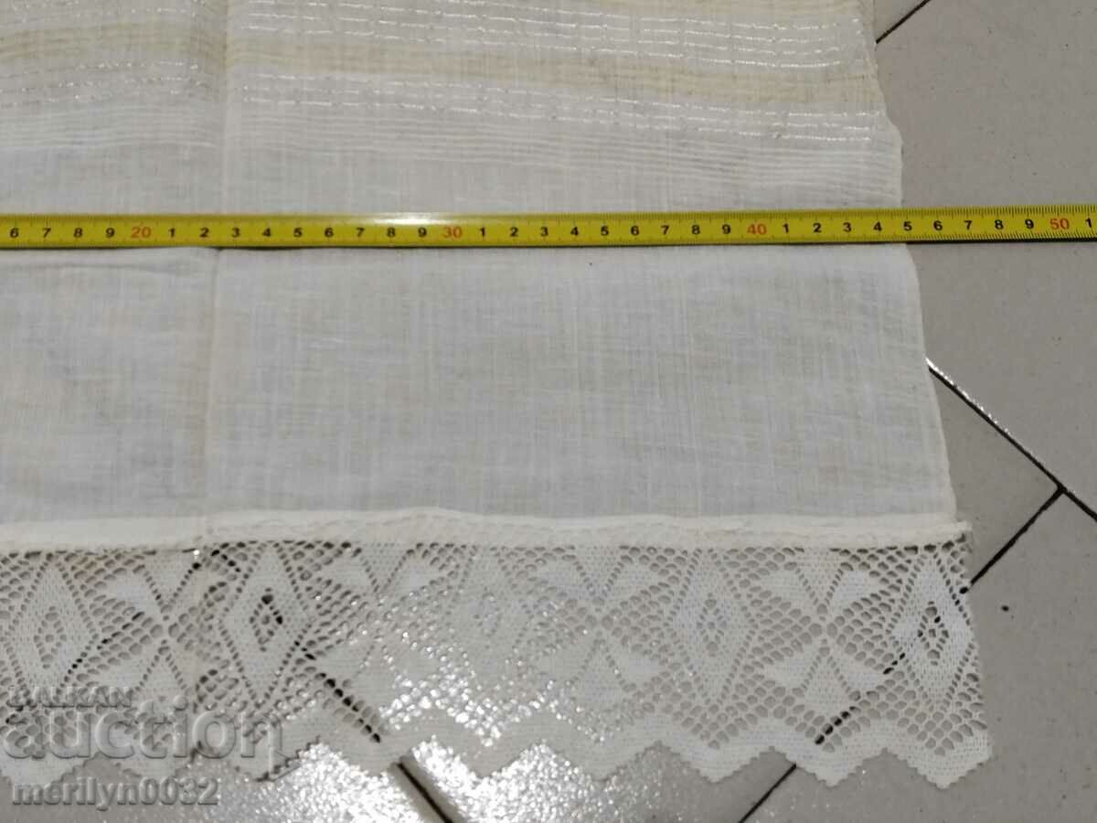 Delivery of Old fringed cloth with lace, knitting, fringe with embroidery