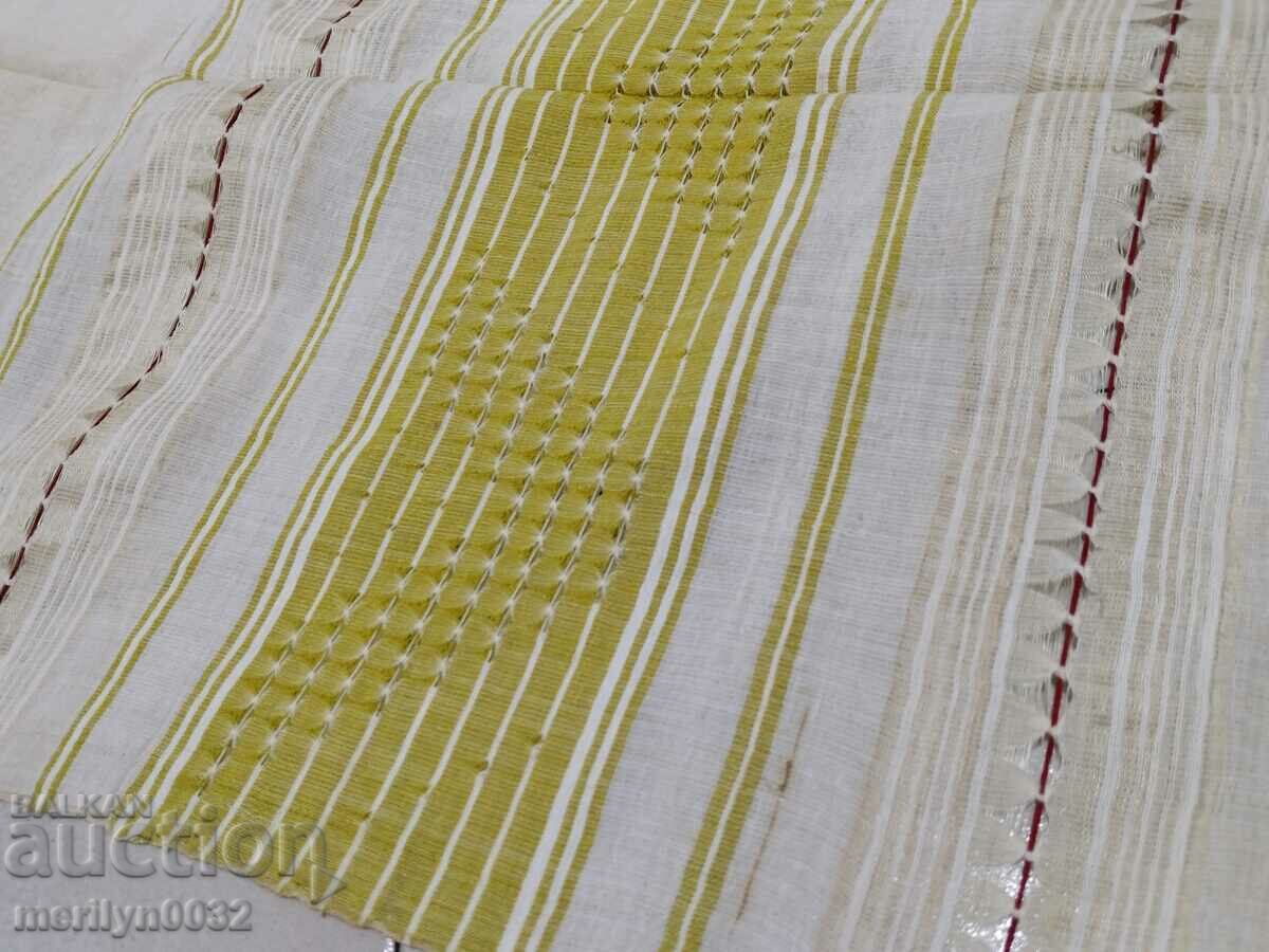 Παλιό ύφασμα κρόσσια με δαντέλα, πλέξιμο, κρόσσια με κέντημα - 6