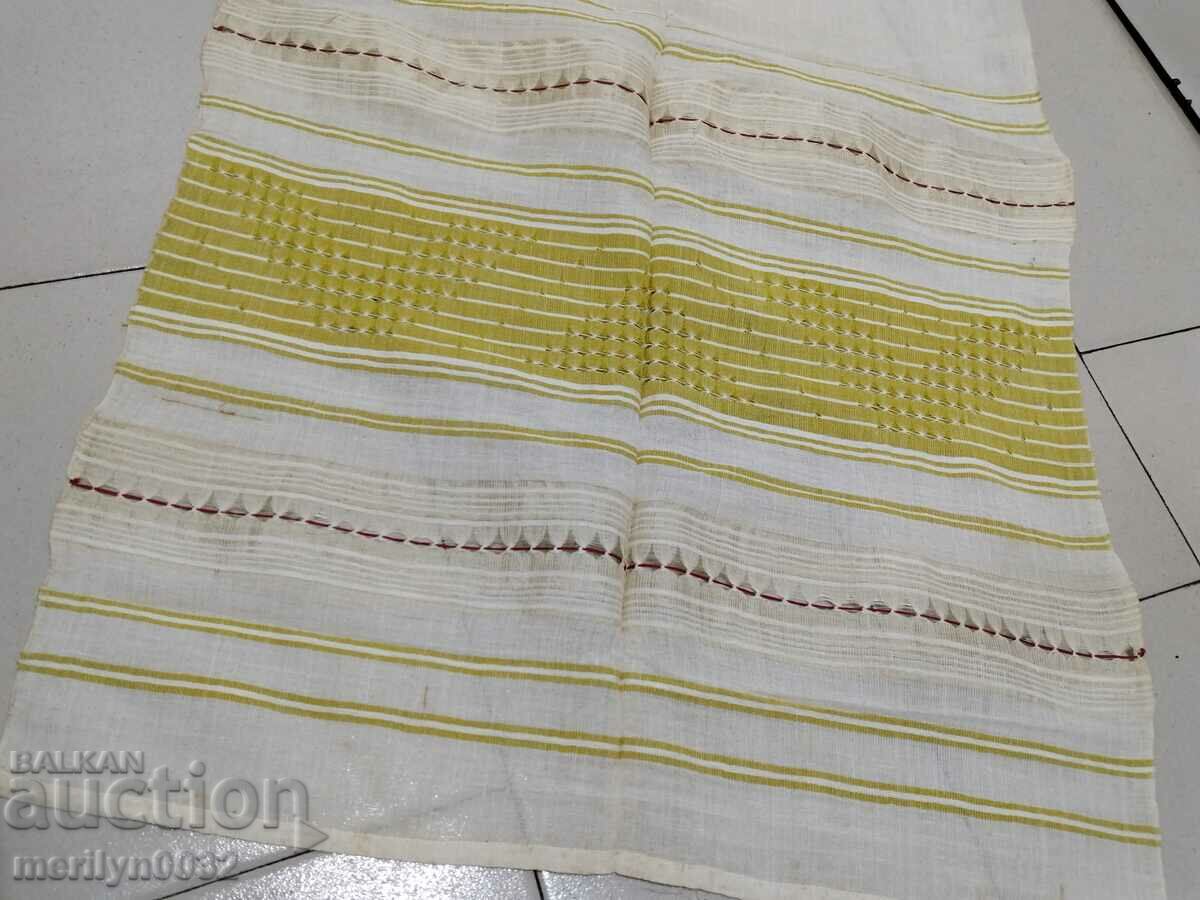 Παλιό ύφασμα κρόσσια με δαντέλα, πλέξιμο, κρόσσια με κέντημα - 7