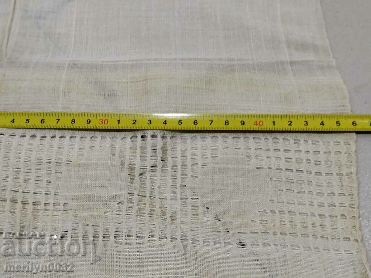 Old fringed cloth with lace, knitting, fringe with embroidery - 5 Old fringed cloth with lace, knitting, fringe with embroidery - 5