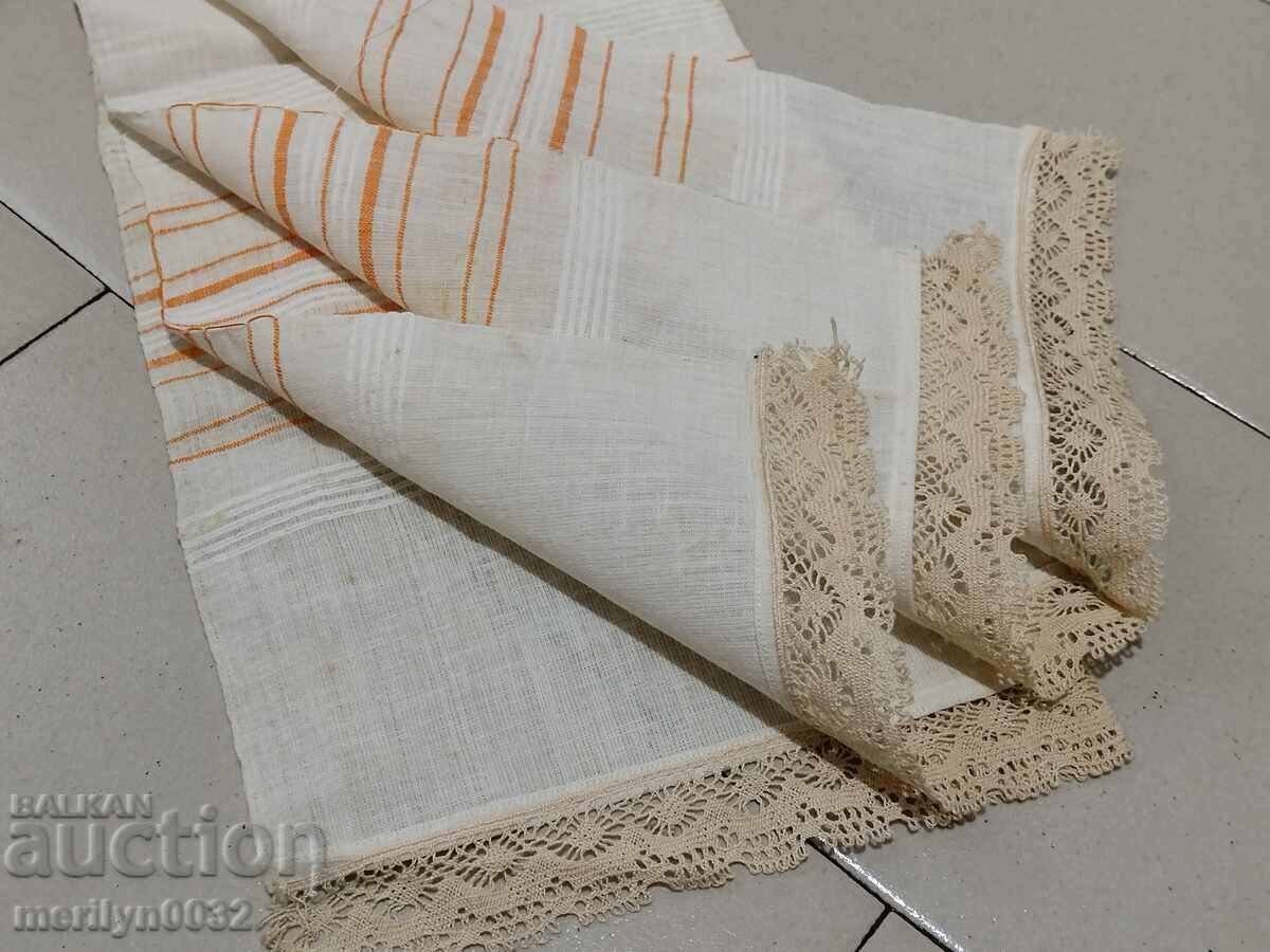 Old fringed cloth with lace, knitting, fringe with embroidery with price 44.00 BGN | € 22.50 Old fringed cloth with lace, knitting, fringe with embroidery with price 44.00 BGN | € 22.50