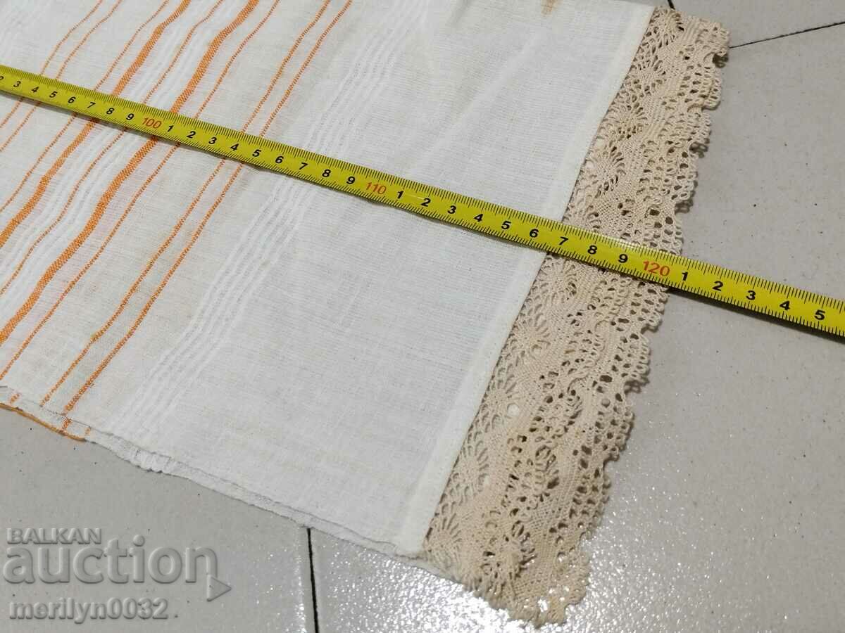 Delivery of Old fringed cloth with lace, knitting, fringe with embroidery Delivery of Old fringed cloth with lace, knitting, fringe with embroidery