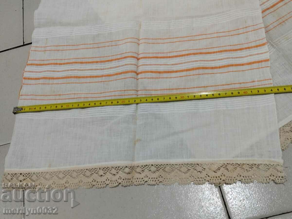 Old fringed cloth with lace, knitting, fringe with embroidery - 5 Old fringed cloth with lace, knitting, fringe with embroidery - 5