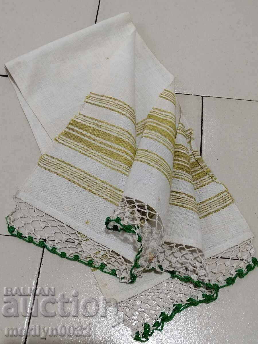 Old fringed cloth with lace, knitting, fringe with embroidery with price 47.00 BGN | € 24.03 Old fringed cloth with lace, knitting, fringe with embroidery with price 47.00 BGN | € 24.03