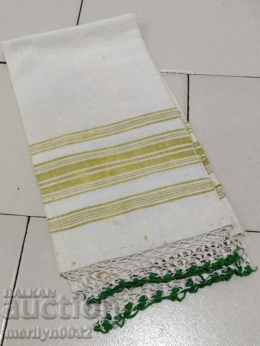 Auction Old fringed cloth with lace, knitting, fringe with embroidery Auction Old fringed cloth with lace, knitting, fringe with embroidery