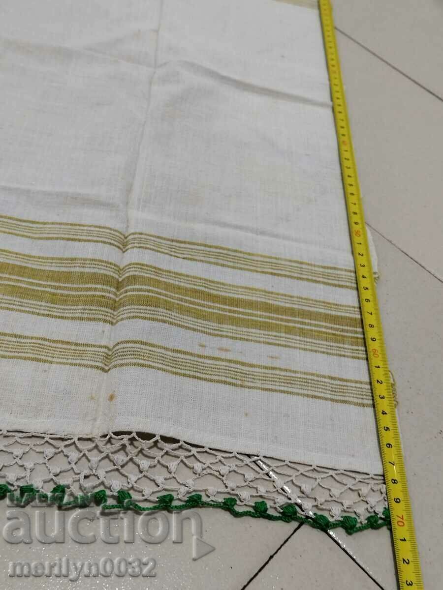 Delivery of Old fringed cloth with lace, knitting, fringe with embroidery Delivery of Old fringed cloth with lace, knitting, fringe with embroidery