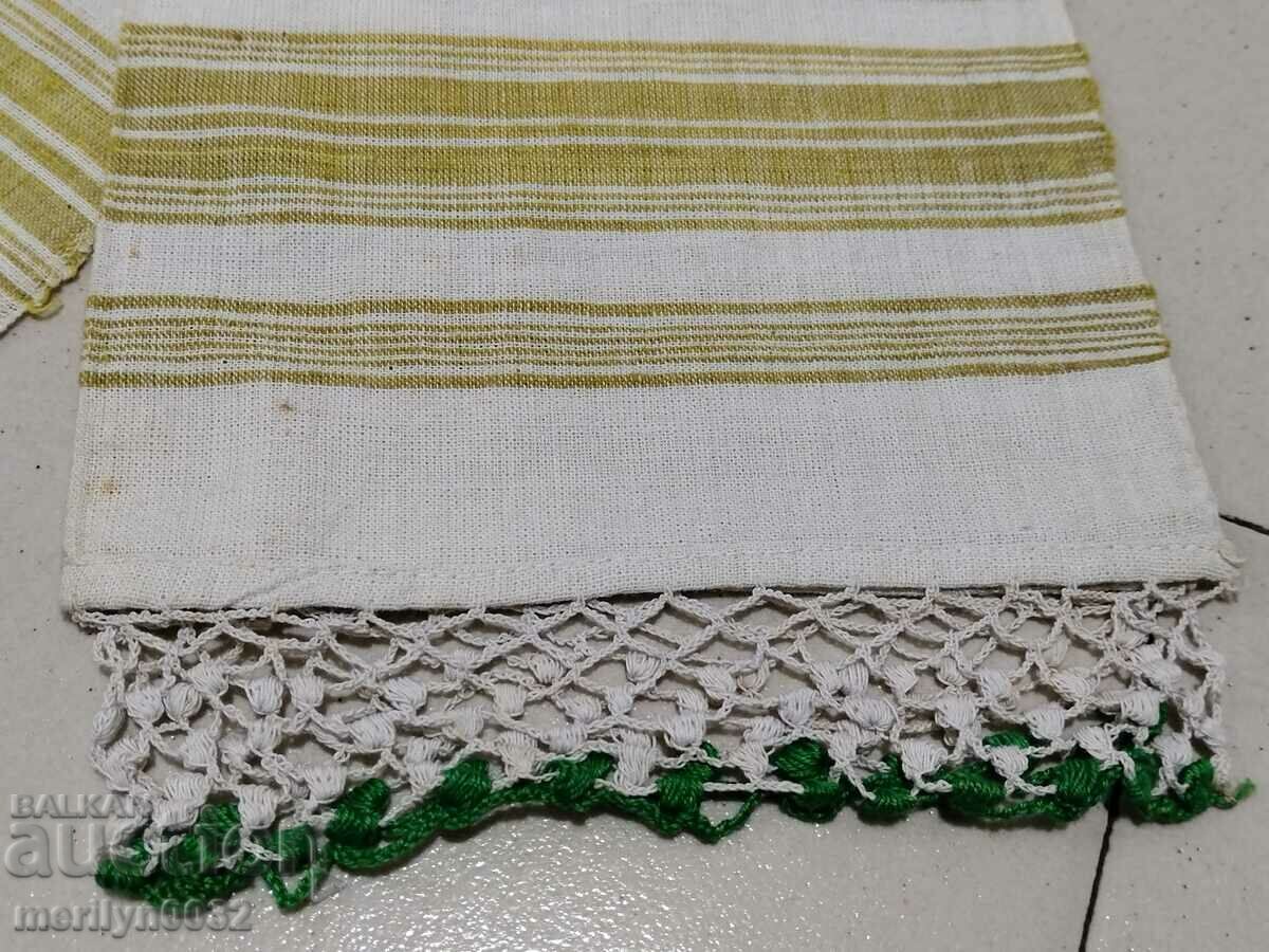 Old fringed cloth with lace, knitting, fringe with embroidery - 7 Old fringed cloth with lace, knitting, fringe with embroidery - 7