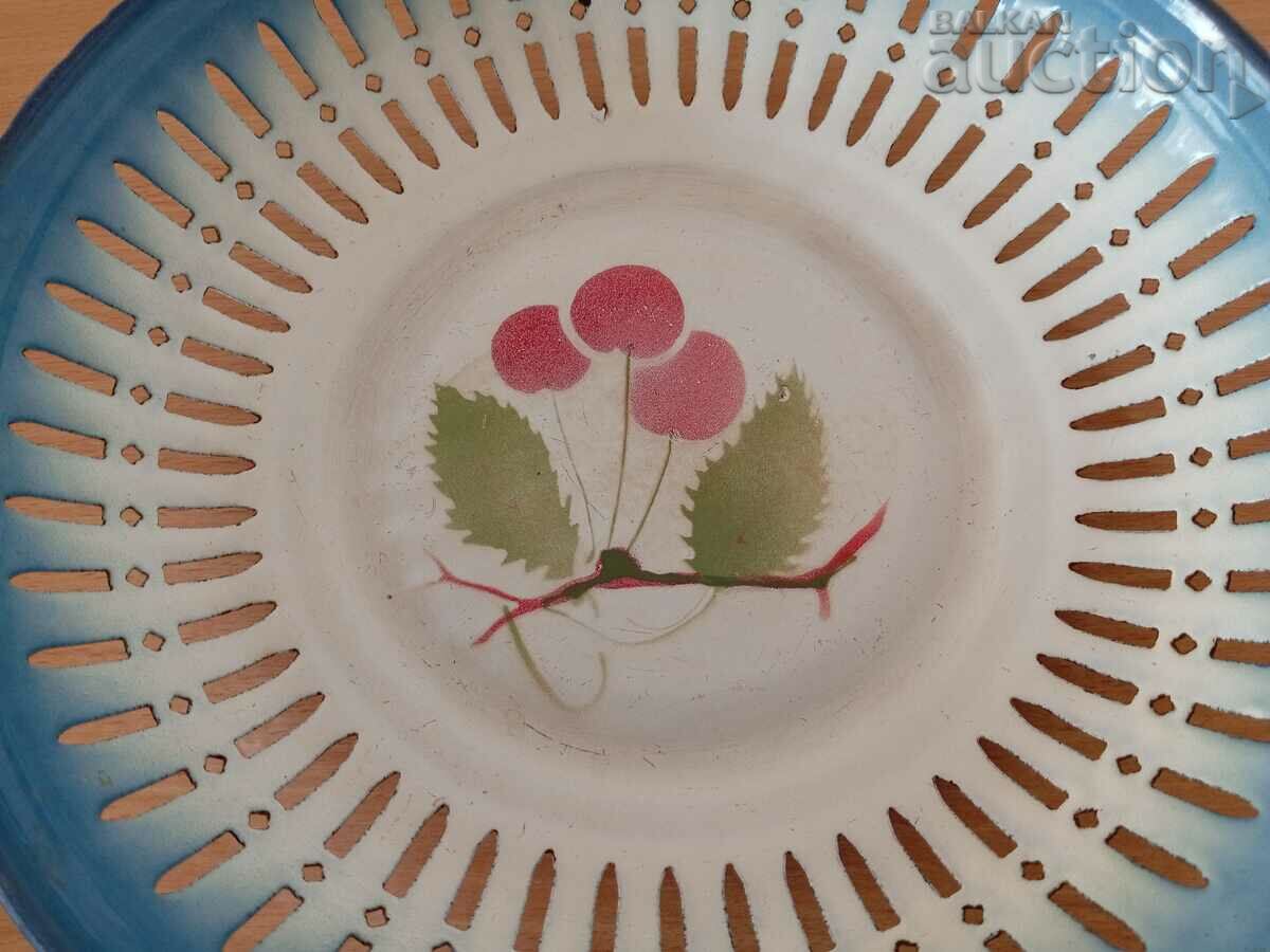 Auction antique enamel plate OBORISHTE 1961. workshop 1 Sofia Auction antique enamel plate OBORISHTE 1961. workshop 1 Sofia