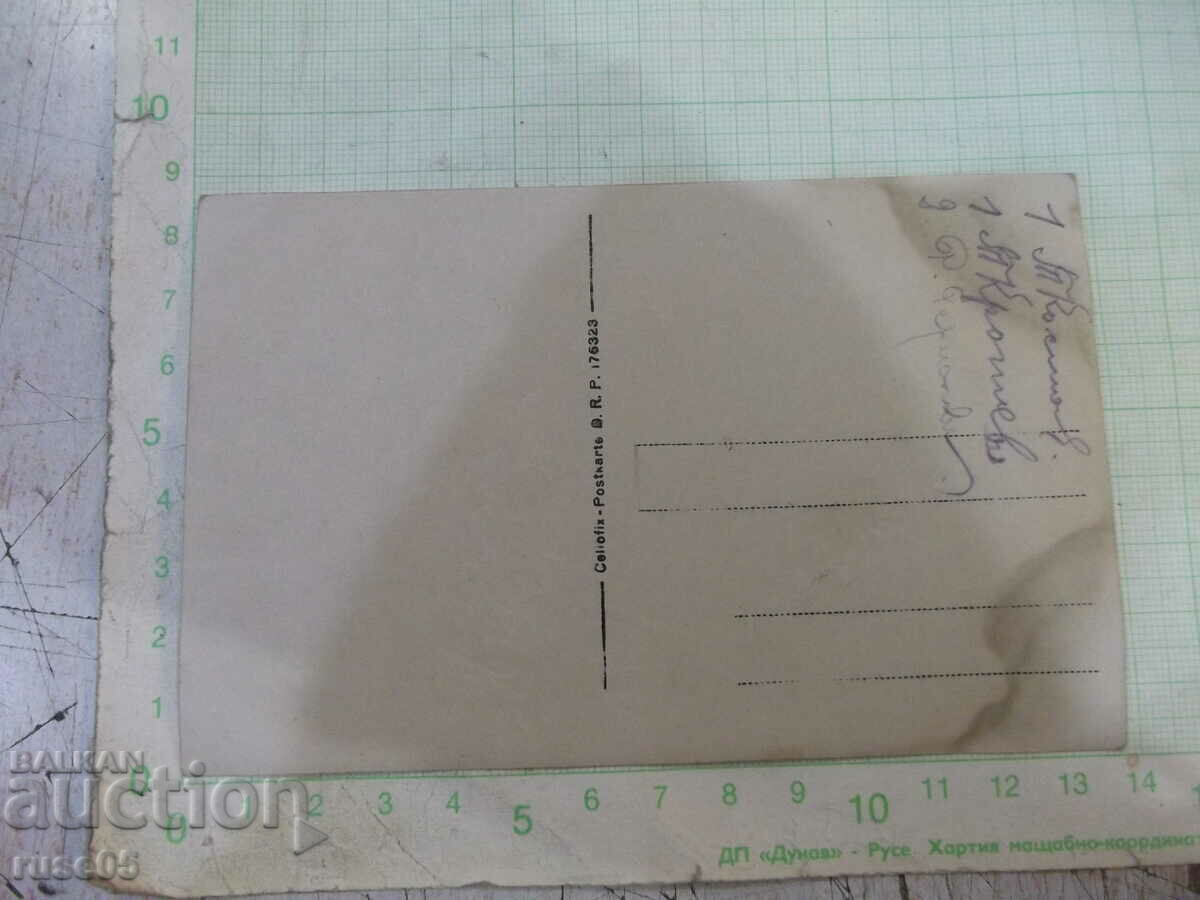 An old photo of a group of young people by the river bridge with price 5.00 BGN | € 2.56