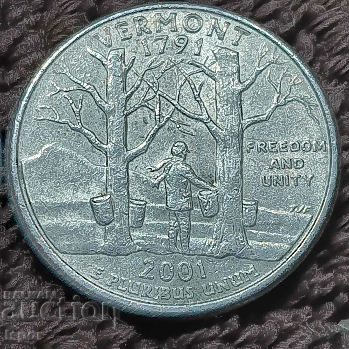 115/ USA State of Vermont 25c 2001