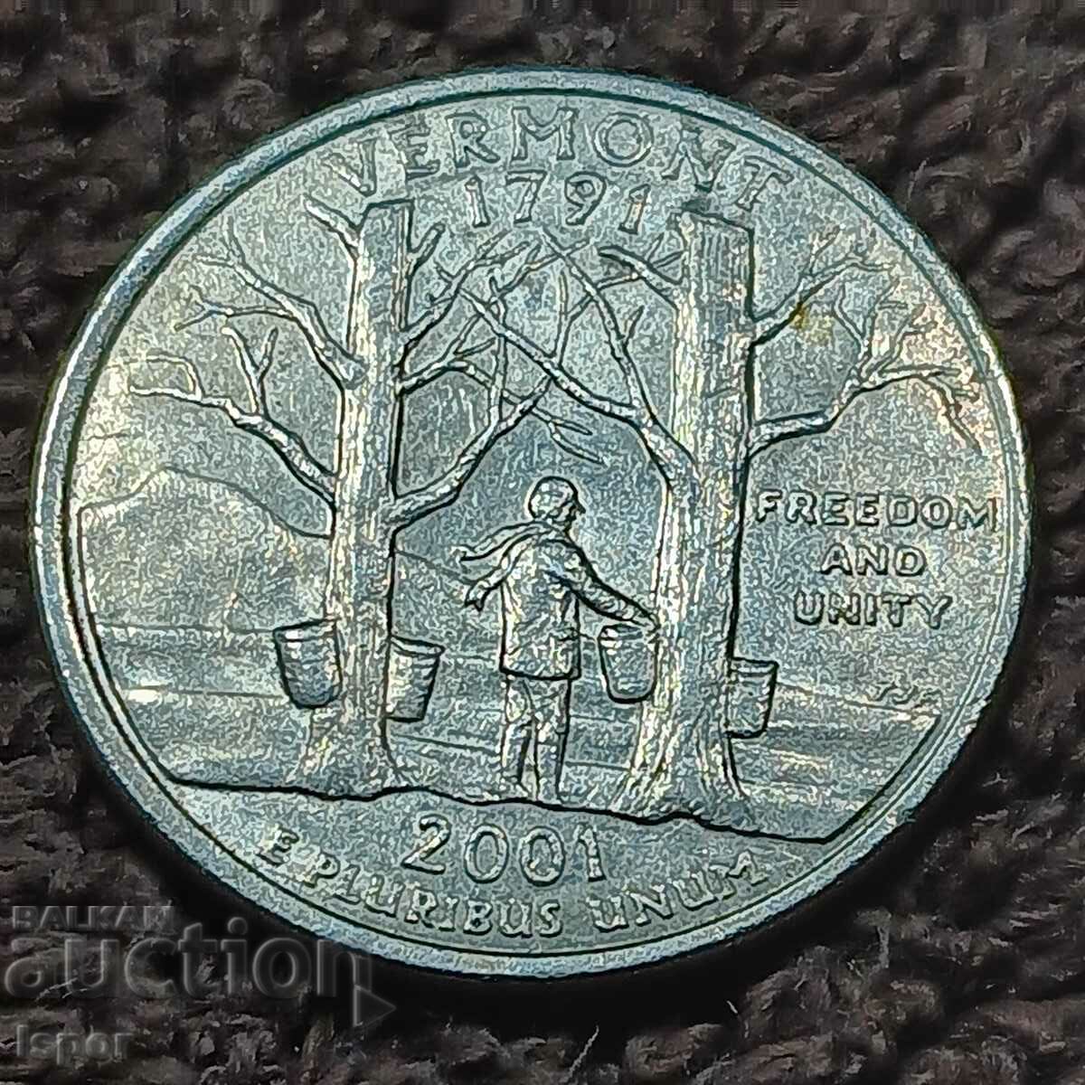 116/ USA State of Vermont 25s 2001