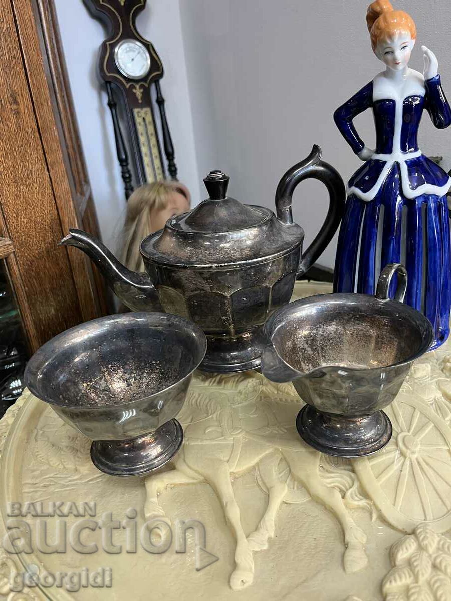 English silver plated tea set. #6079