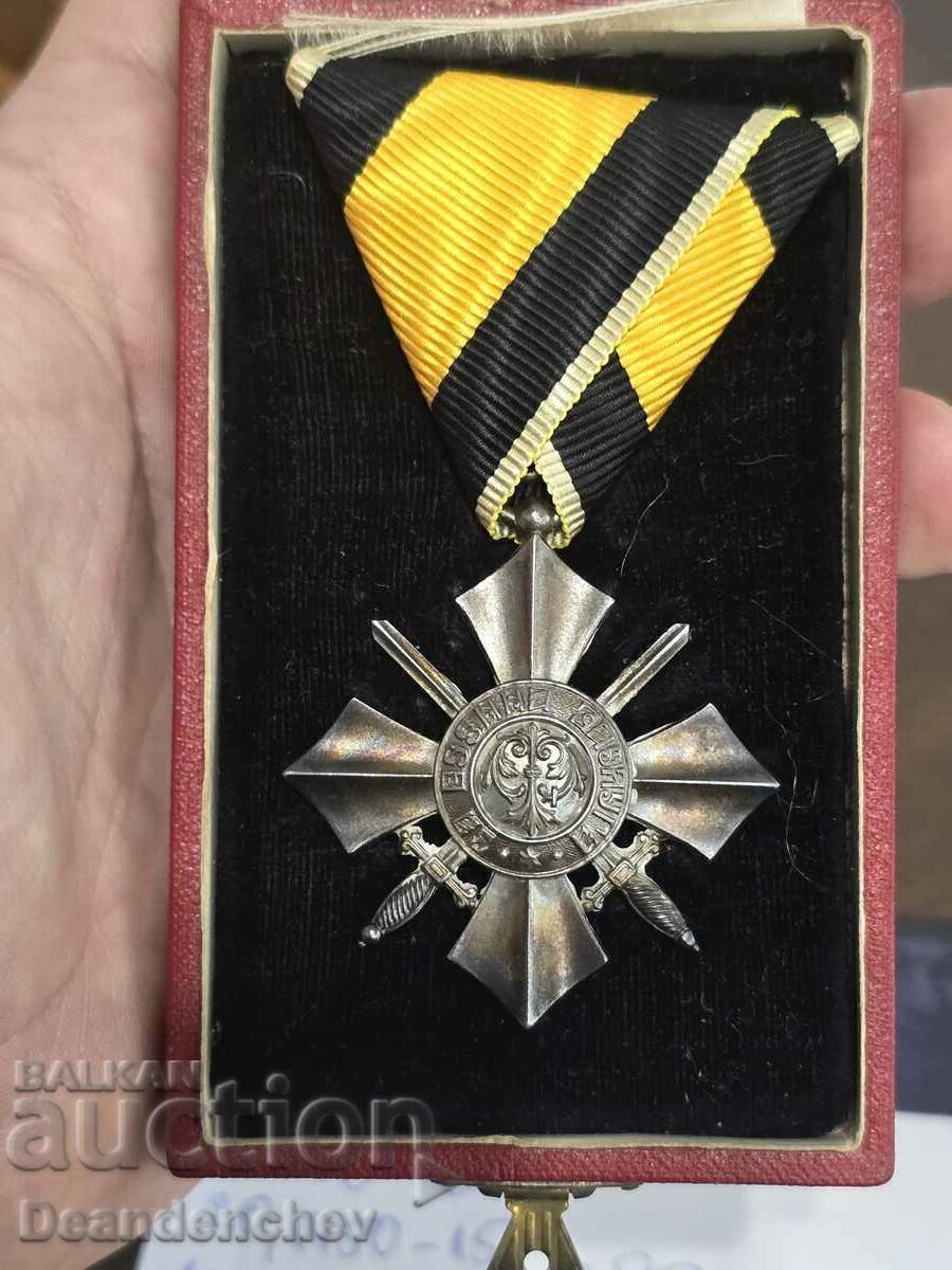 Order of Military Merit 6th degree Ferdinand issue with box with price 390.00 BGN | € 199.40 Order of Military Merit 6th degree Ferdinand issue with box with price 390.00 BGN | € 199.40