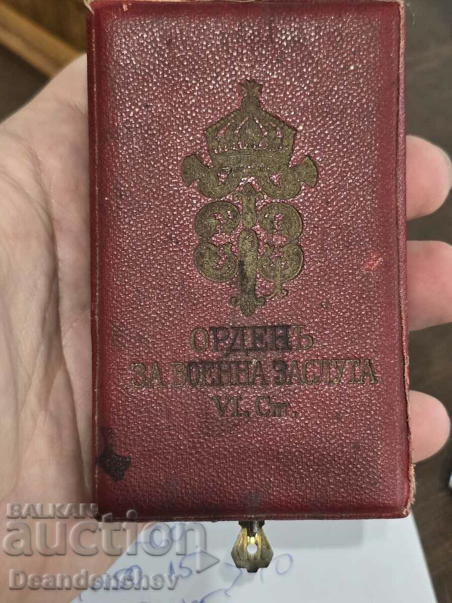 Auction Order of Military Merit 6th degree Ferdinand issue with box Auction Order of Military Merit 6th degree Ferdinand issue with box