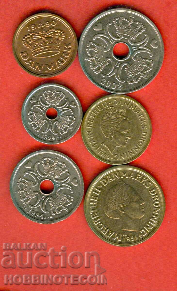 DENMARK DENMARK 0.50 - 1 2 5 10 20 Krones ALL SET NEW UNC with price 34.99 BGN | € 17.89
