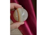 Ball of natural marble onyx stone