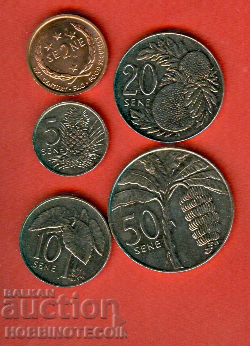 SAMOA DE VEST SAMOA 5 MONEDE emisiune 2000 2002 NOU UNC