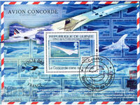 2010. Guinea. Concorde plane. Block.