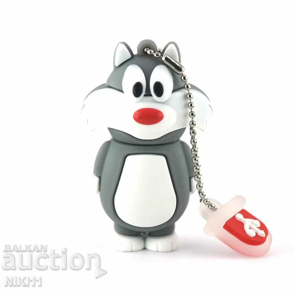 Bottle 32 GB Gray cat, USB little kitten cat's paw, kitten with price 24.00 BGN | € 12.27 Bottle 32 GB Gray cat, USB little kitten cat's paw, kitten with price 24.00 BGN | € 12.27