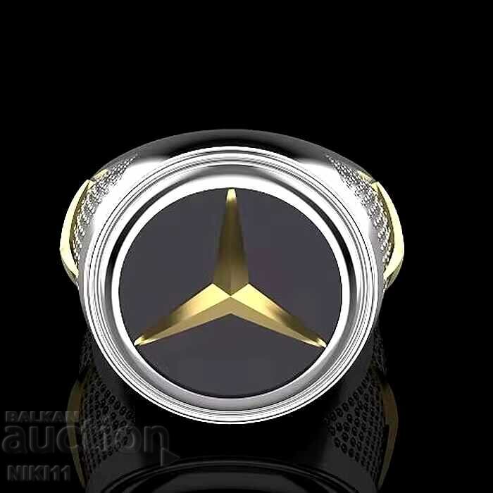 Auction Mercedes ring, men's ring with Mercedes benz logo Auction Mercedes ring, men's ring with Mercedes benz logo