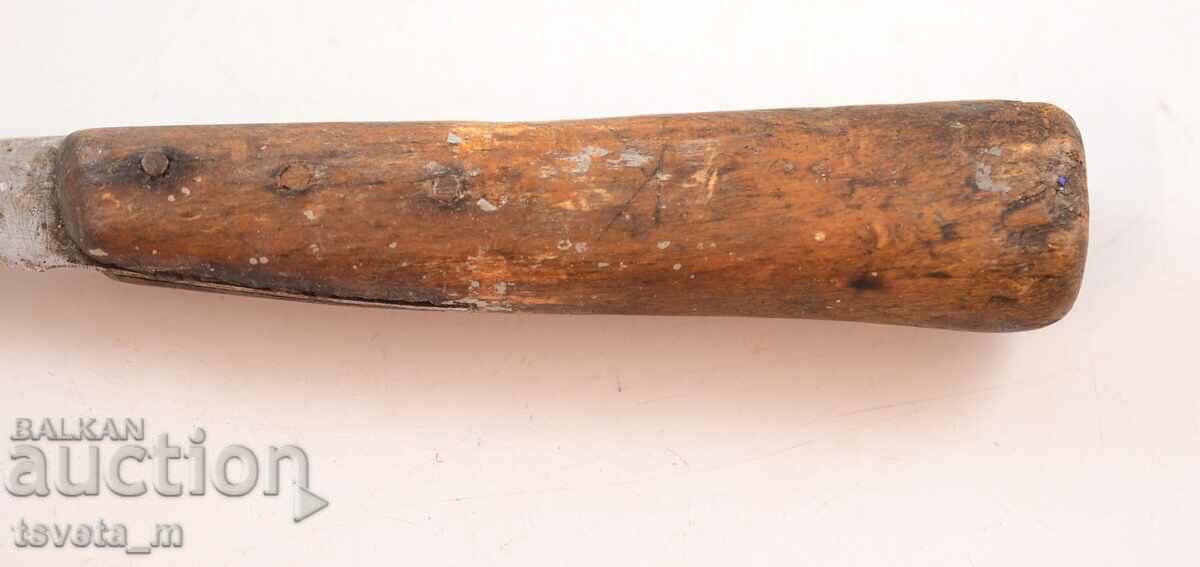 Auction Antique knife with a wooden handle Auction Antique knife with a wooden handle