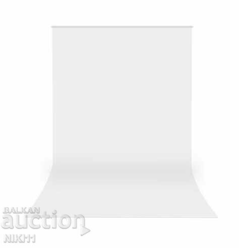 White screen for photo and video effects, white background 1.6 x 3 m. pictures with price 62.00 BGN | € 31.70