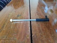 Old telescopic radio antenna, radio receiver