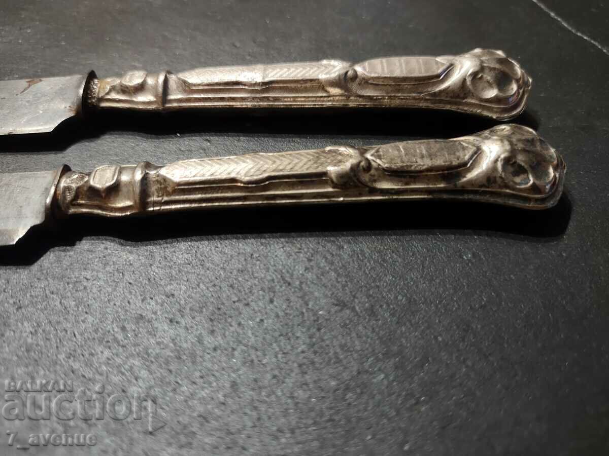 Auction Cutlery, very old, silver handles, 100 years old Auction Cutlery, very old, silver handles, 100 years old