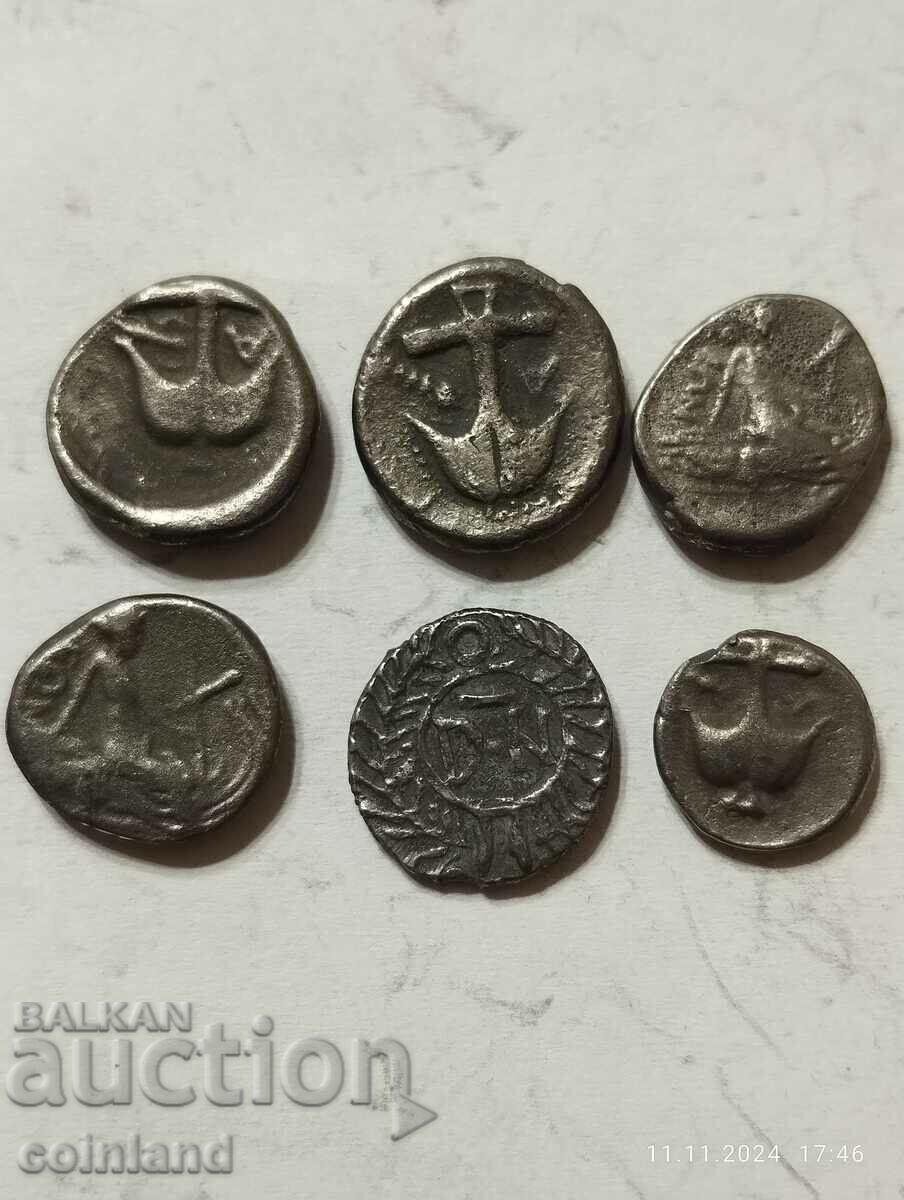 6 Pieces Ancient Greek Coins - REPLICA REPRODUCTION with price 18.00 BGN | € 9.20 6 Pieces Ancient Greek Coins - REPLICA REPRODUCTION with price 18.00 BGN | € 9.20