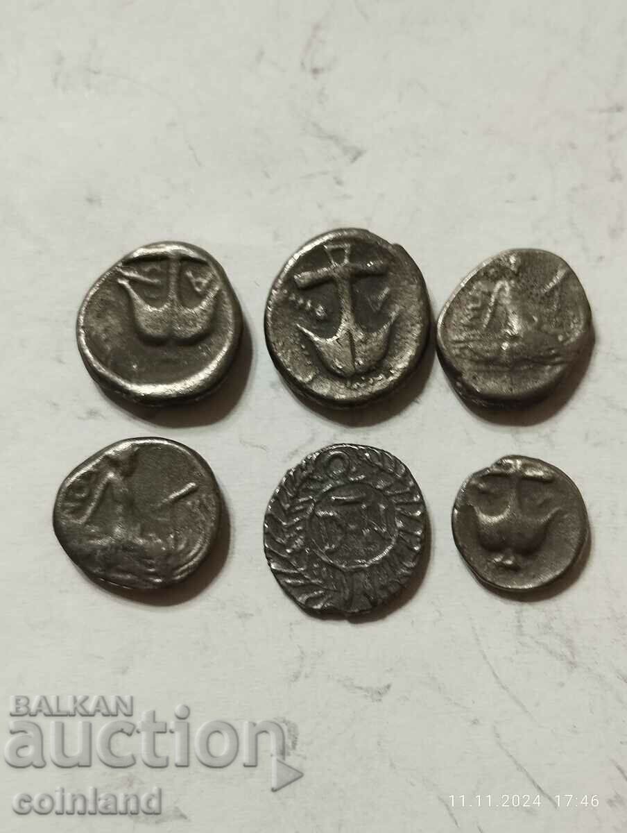 Delivery of 6 Pieces Ancient Greek Coins - REPLICA REPRODUCTION Delivery of 6 Pieces Ancient Greek Coins - REPLICA REPRODUCTION