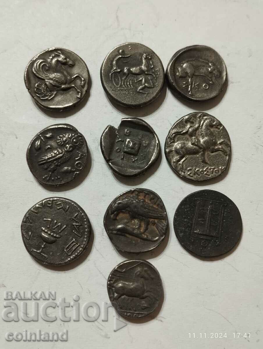 Delivery of 10 Pieces Ancient Greek Coins - REPLICA REPRODUCTION Delivery of 10 Pieces Ancient Greek Coins - REPLICA REPRODUCTION