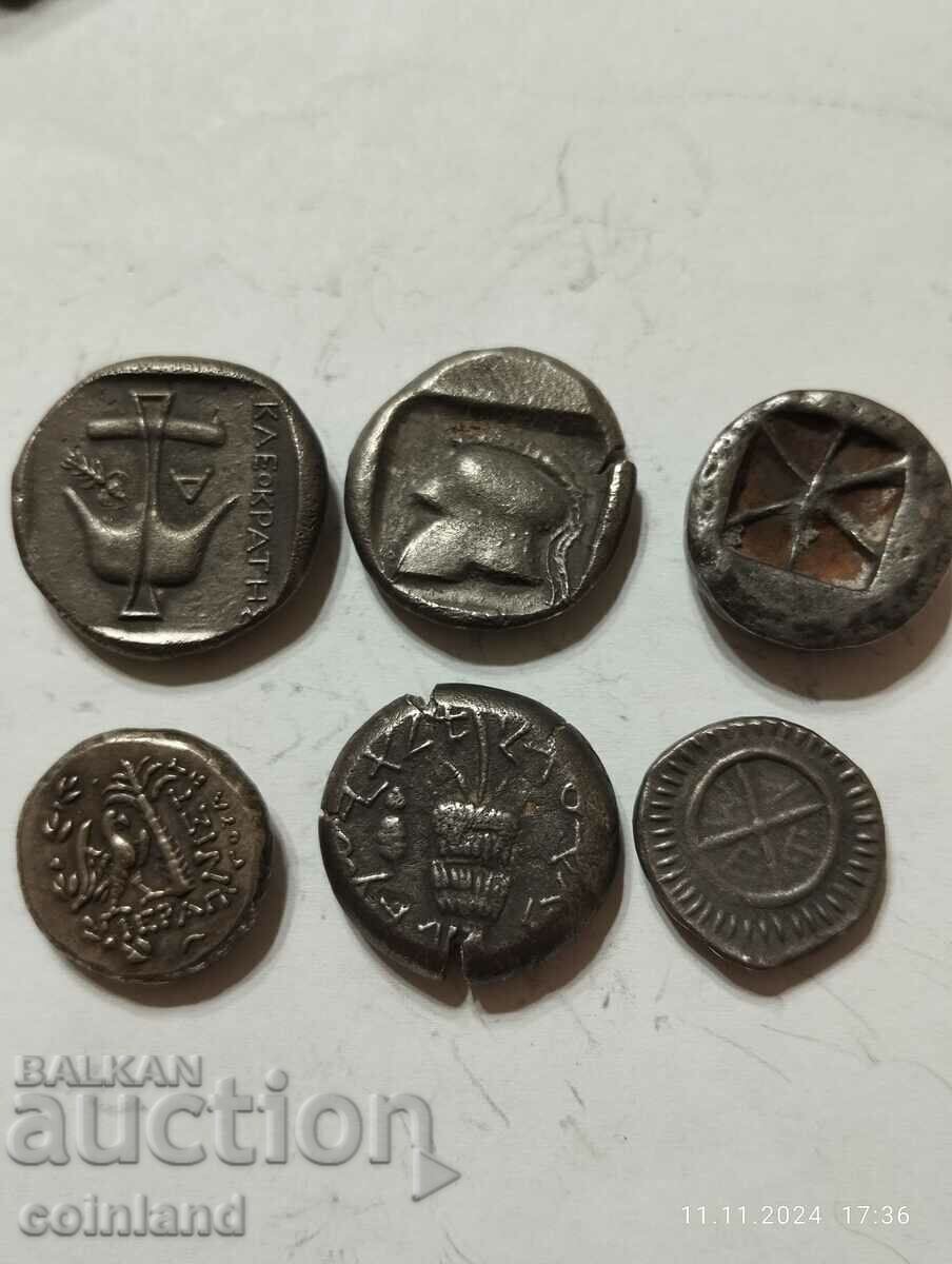 6 Τεμάχια Αρχαία Ελληνικά Νομίσματα - ΑΝΑΠΑΡΑΓΩΓΗ ΡΕΠΛΙΚΩΝ με τιμή 30.00 BGN | € 15.34 6 Τεμάχια Αρχαία Ελληνικά Νομίσματα - ΑΝΑΠΑΡΑΓΩΓΗ ΡΕΠΛΙΚΩΝ με τιμή 30.00 BGN | € 15.34