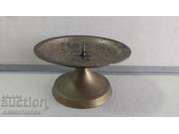 Old brass candle holder