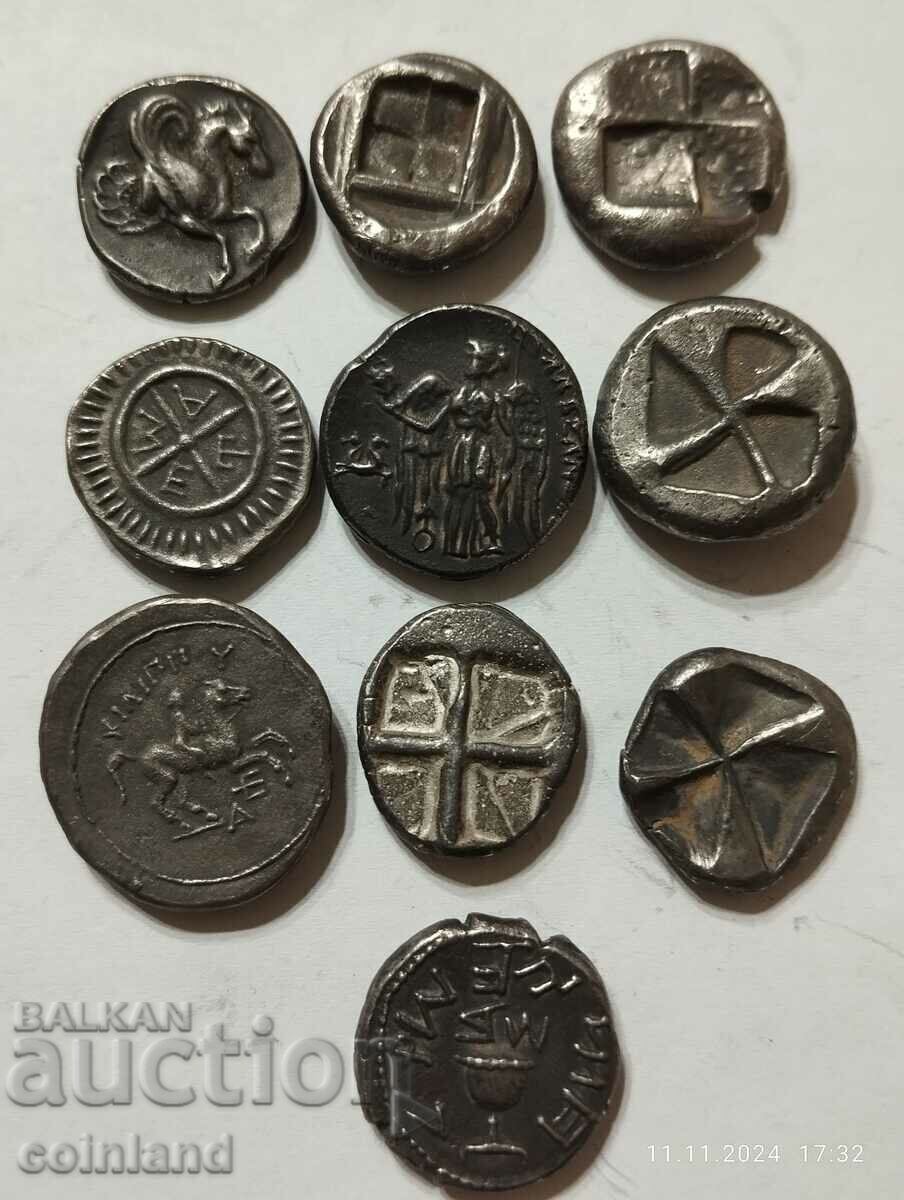 10 Pieces Ancient Greek Coins - REPLICA REPRODUCTION with price 40.00 BGN | € 20.45 10 Pieces Ancient Greek Coins - REPLICA REPRODUCTION with price 40.00 BGN | € 20.45