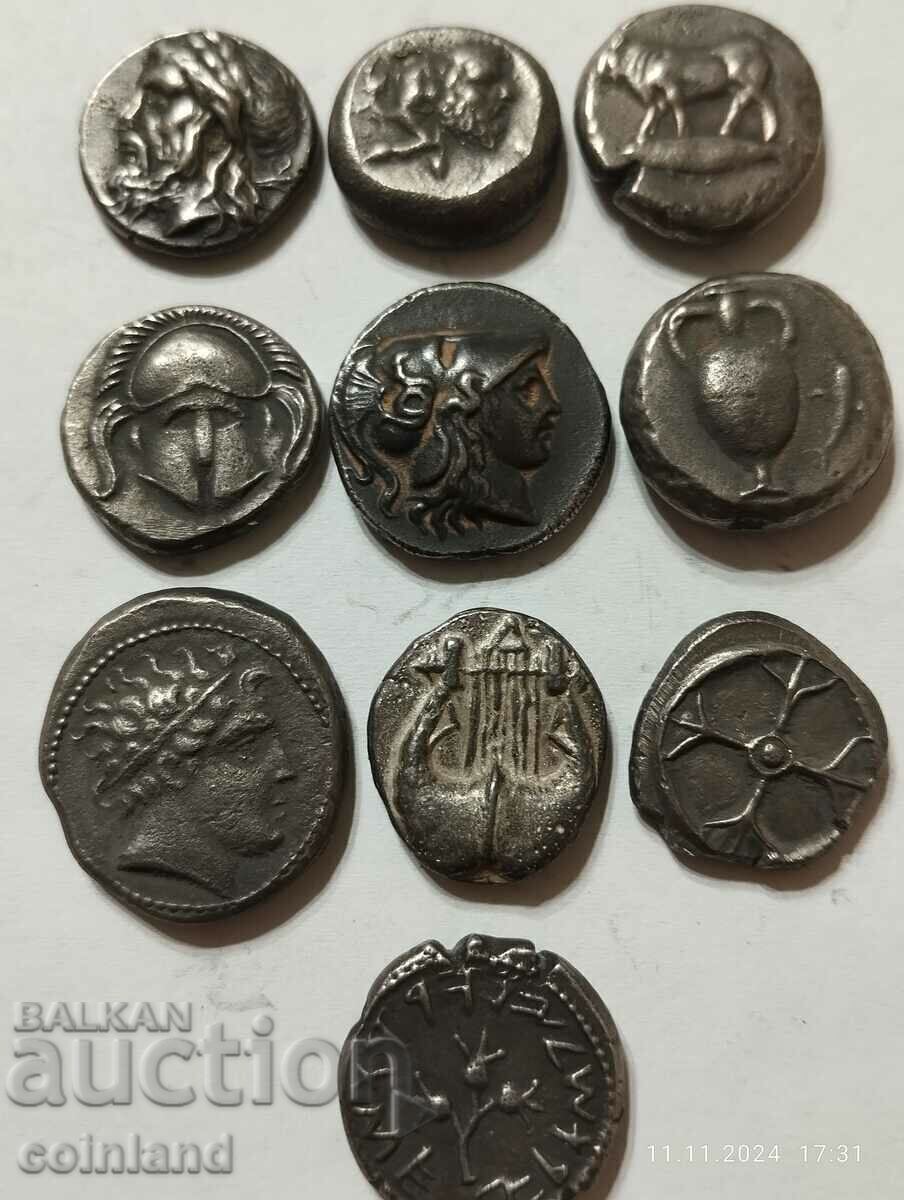 Auction 10 Pieces Ancient Greek Coins - REPLICA REPRODUCTION Auction 10 Pieces Ancient Greek Coins - REPLICA REPRODUCTION