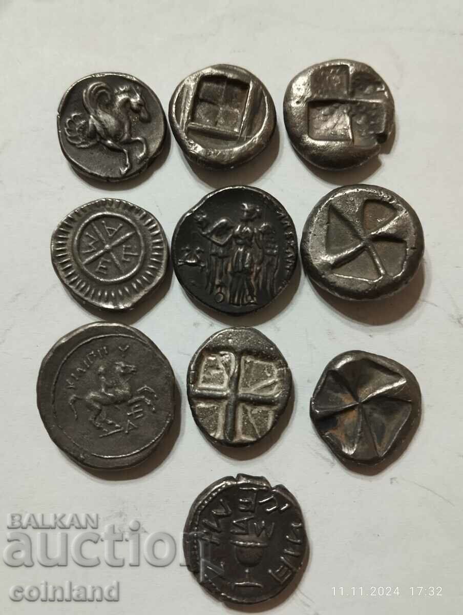 Delivery of 10 Pieces Ancient Greek Coins - REPLICA REPRODUCTION Delivery of 10 Pieces Ancient Greek Coins - REPLICA REPRODUCTION