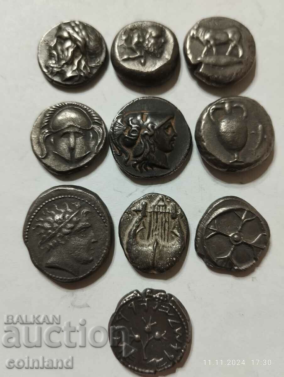 10 Pieces Ancient Greek Coins - REPLICA REPRODUCTION 10 Pieces Ancient Greek Coins - REPLICA REPRODUCTION