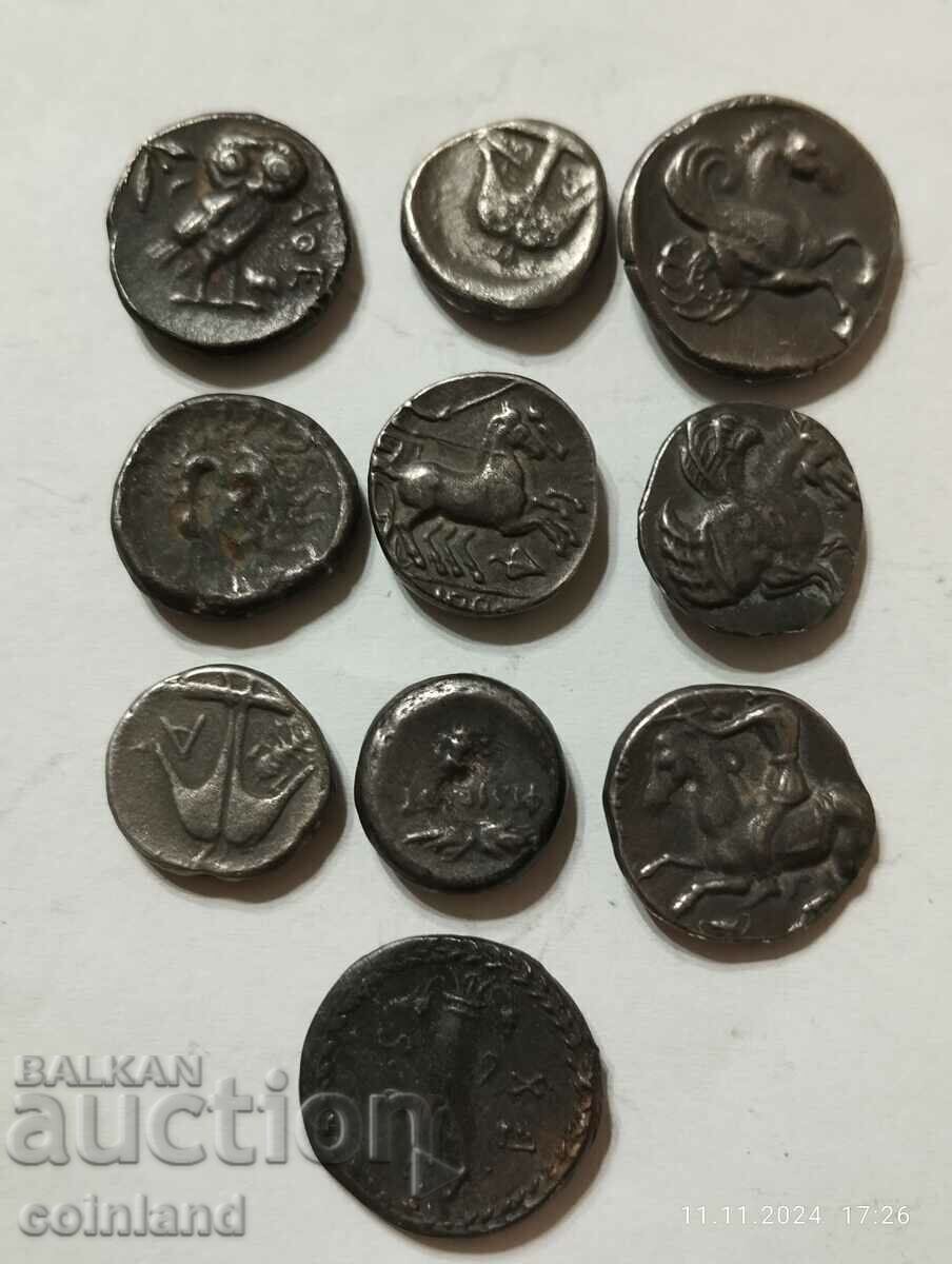 10 Pieces Ancient Greek Coins - REPLICA REPRODUCTION with price 30.00 BGN | € 15.34 10 Pieces Ancient Greek Coins - REPLICA REPRODUCTION with price 30.00 BGN | € 15.34