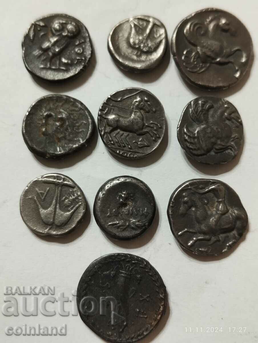 Delivery of 10 Pieces Ancient Greek Coins - REPLICA REPRODUCTION Delivery of 10 Pieces Ancient Greek Coins - REPLICA REPRODUCTION