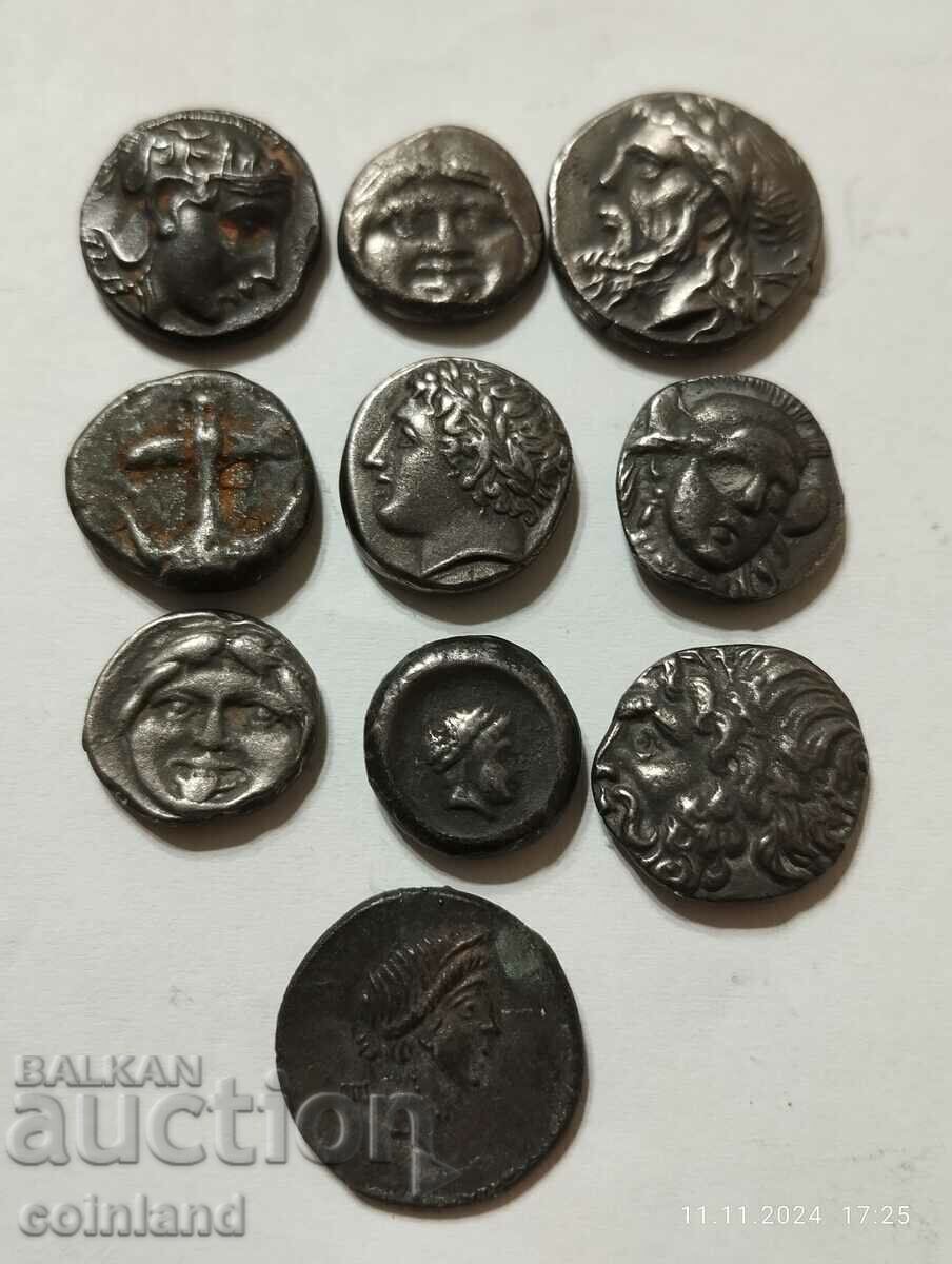 10 Pieces Ancient Greek Coins - REPLICA REPRODUCTION 10 Pieces Ancient Greek Coins - REPLICA REPRODUCTION